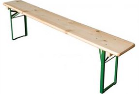 6ft Wooden Benches can seat between 3 - 4 people.