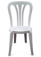 White Bistro Chair, Ideal for summer barbeques and outdoor parties.