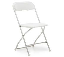 White Samsonite folding Chairs.