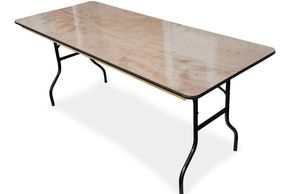 Wooden Topped Trestle tables can seat 6 people comfortably.