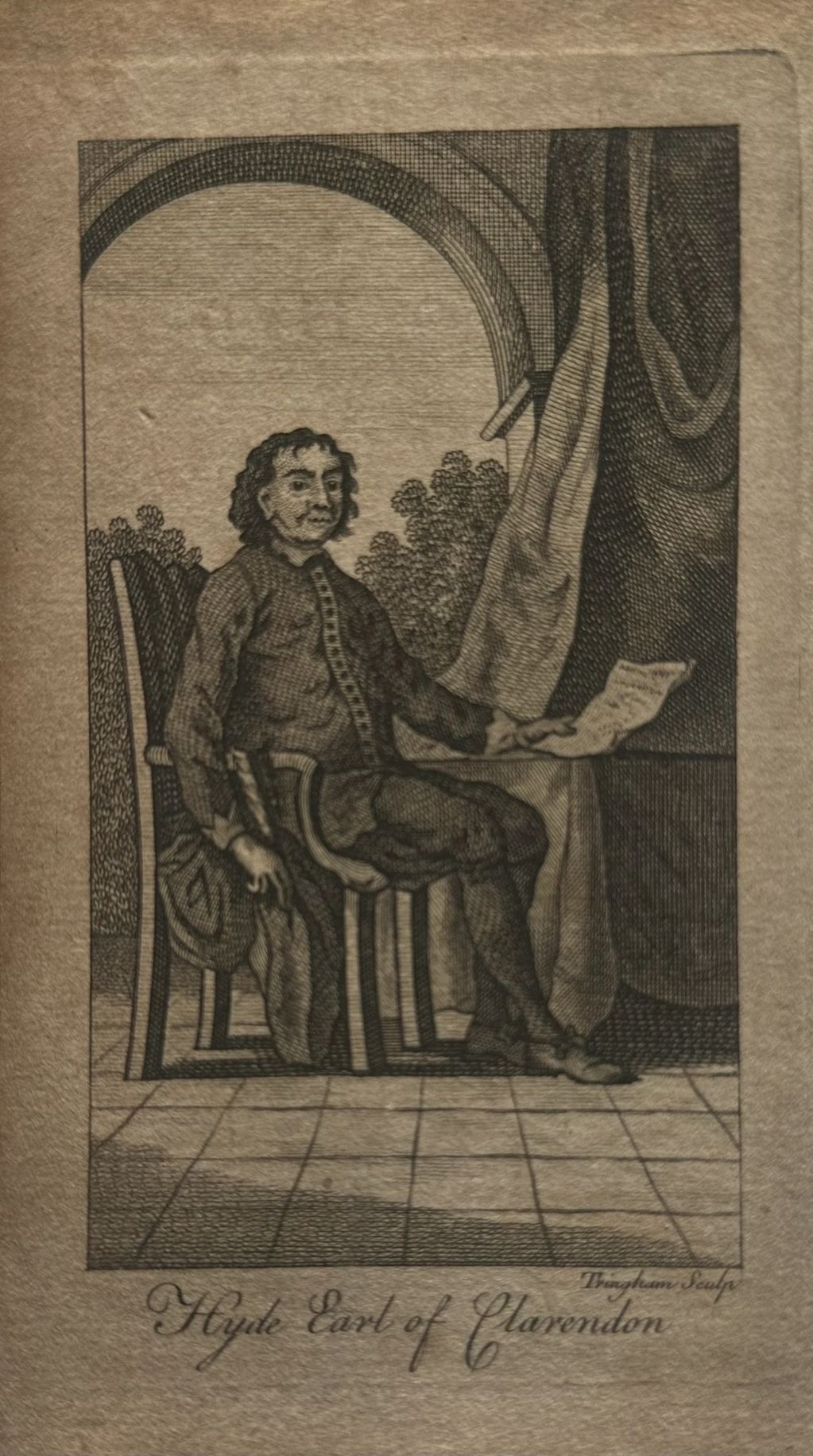 Portrait of Edward Hyde, Engraving, 1st Earl of Clarendon