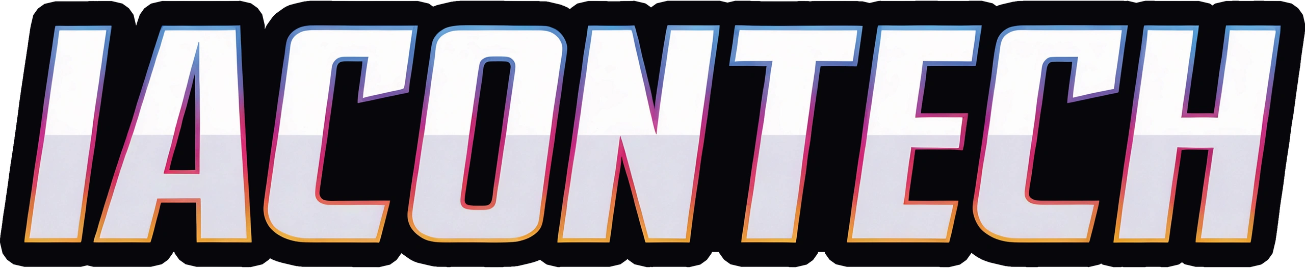 Bold stylized text logo reading 'IACONTECH' with gradient colors.
