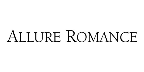 Black text reading 'ALLURE ROMANCE' on a white background.