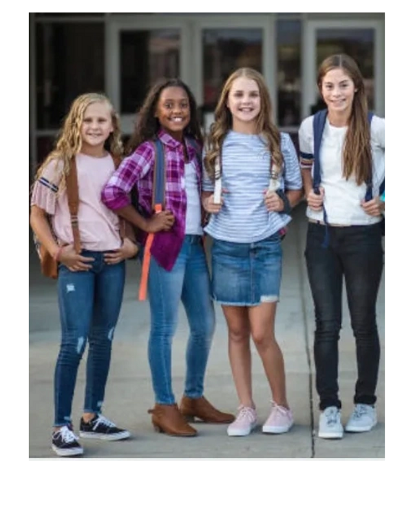 picture of middle school girls smiling