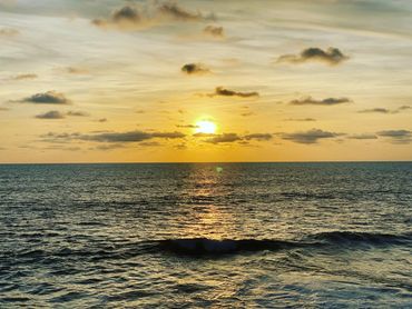 #Sunset over ocean