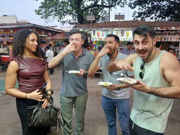 Mumbai Street Food delight our guest eating pani puri challange
