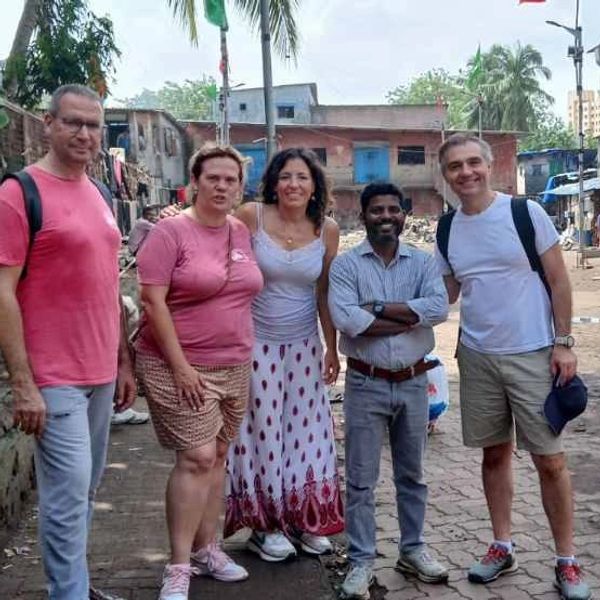 visitor from Spain on our Full-day Mumbai Slum and Sightseeing Tour with Mumbai Experiences
