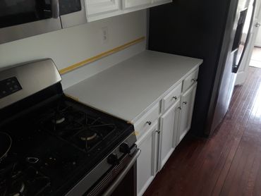 white epoxy over granite