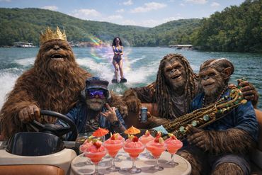 When not rocking the space routes, the band relaxes in Brumley, MO--their favorite place in the Eart