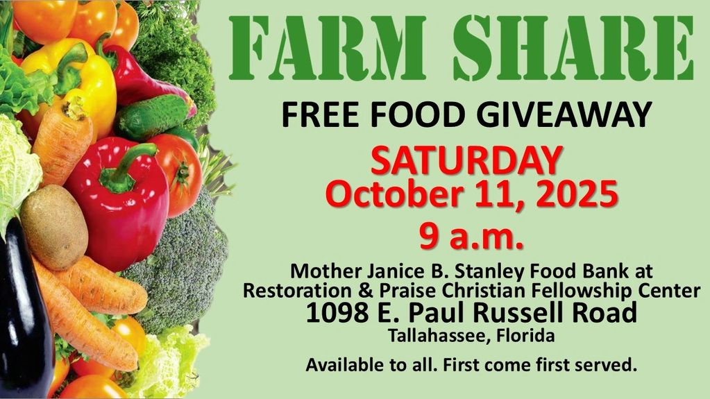 FARM SHARE FREE FOOD GIVEAWAY