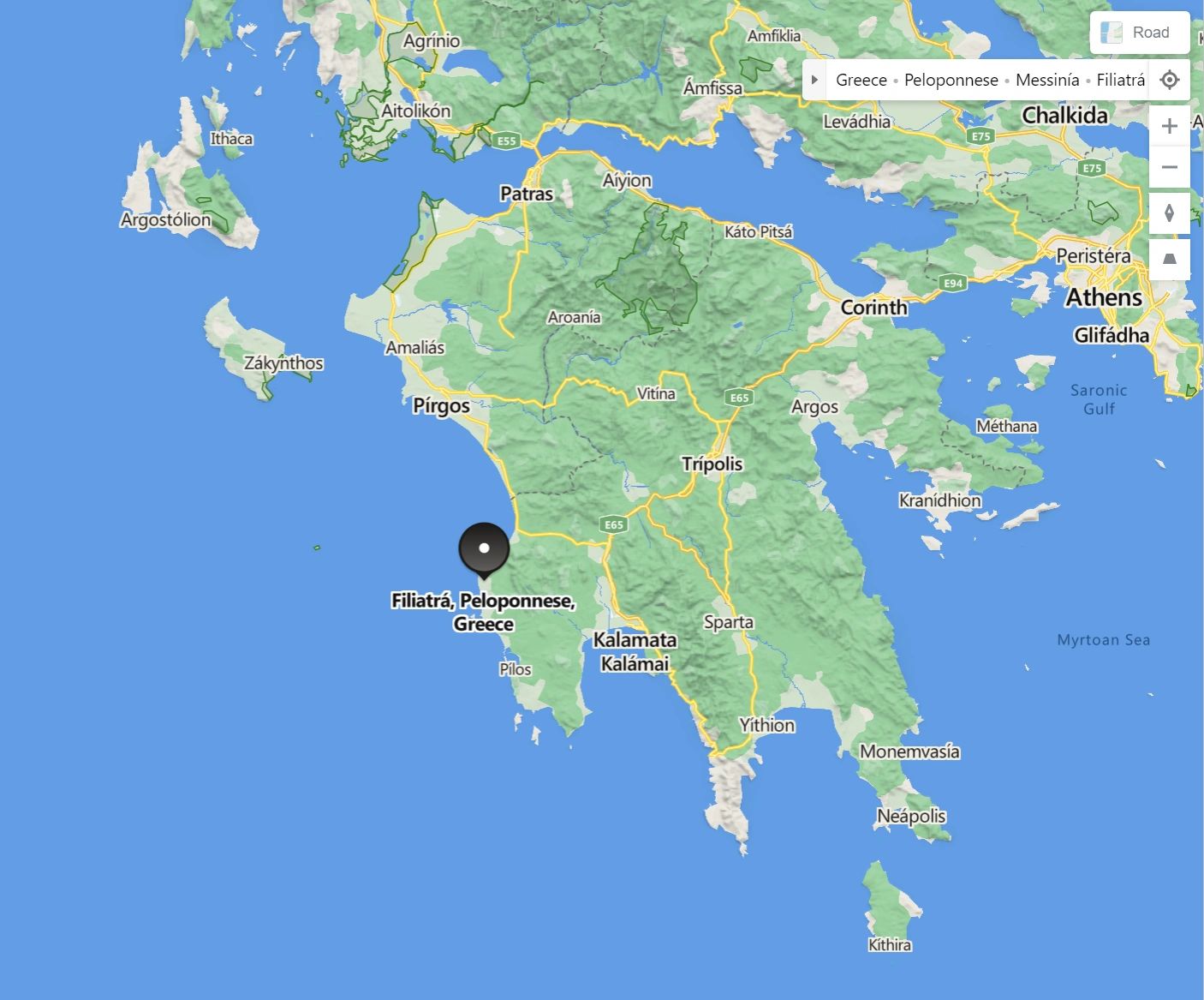 Kollias family farm located in Peloponnesian peninsula, Greece