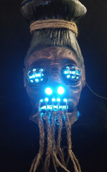 Humongo Shrunken Head Swag Lamp Large