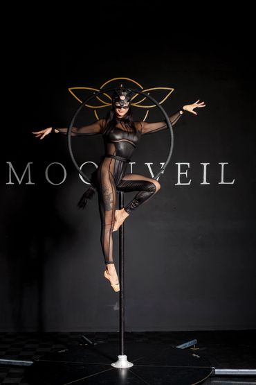 Catwoman: halloween aerial gymnastics show in SoCal