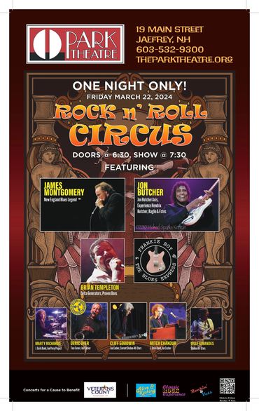 James Montgomery Band, Jon Butcher, Tina Turner, Joe Cocker, Johnny Winter, The Park Theatre