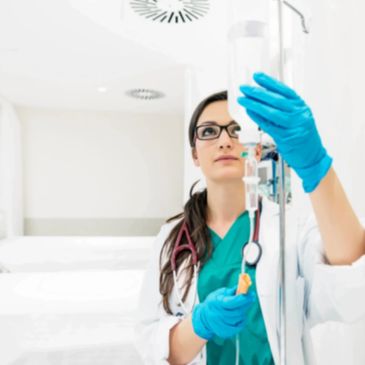 Trained medical professionals perform procedures to improve patient health outcomes.