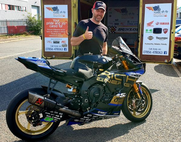 James Hillers 2022  OMG Racing TT superbike delivered to  PCR Performance Cannock