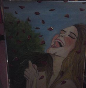 peinture à l'huile avec feuilles d'or !