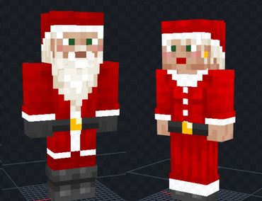 CUSTOM MINECRAFT SKIN OF MR. & MRS. SANTA CLAUS. UTK.IO FREESKIN FRIDAY #14!