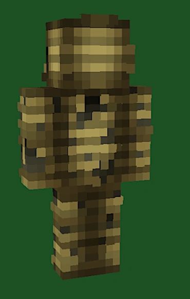 "OG MUMMY" UTK.IO #2 FREE CUSTOM MINECRAFT SKIN BACK. A CLASSIC MUMMY MINECRAFT SKIN!  (BACK VIEW)