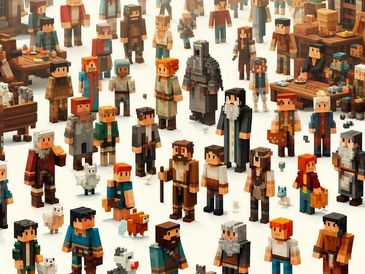 UTK.IO- Why is Minecraft so popular? A happy crowd of Minecraft skins hanging out in Minecraft