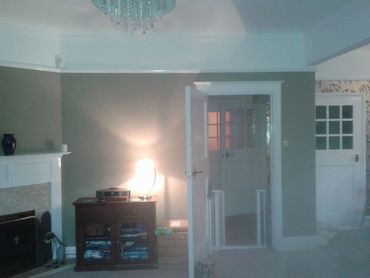 Sitting room decorated by professional painter and decorator in Maidstone. 