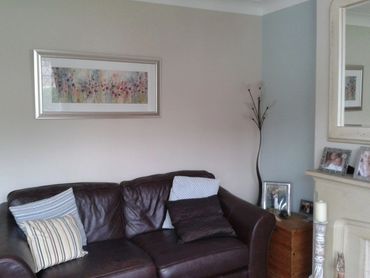 Sitting room decorated by professional painter and decorator in Maidstone