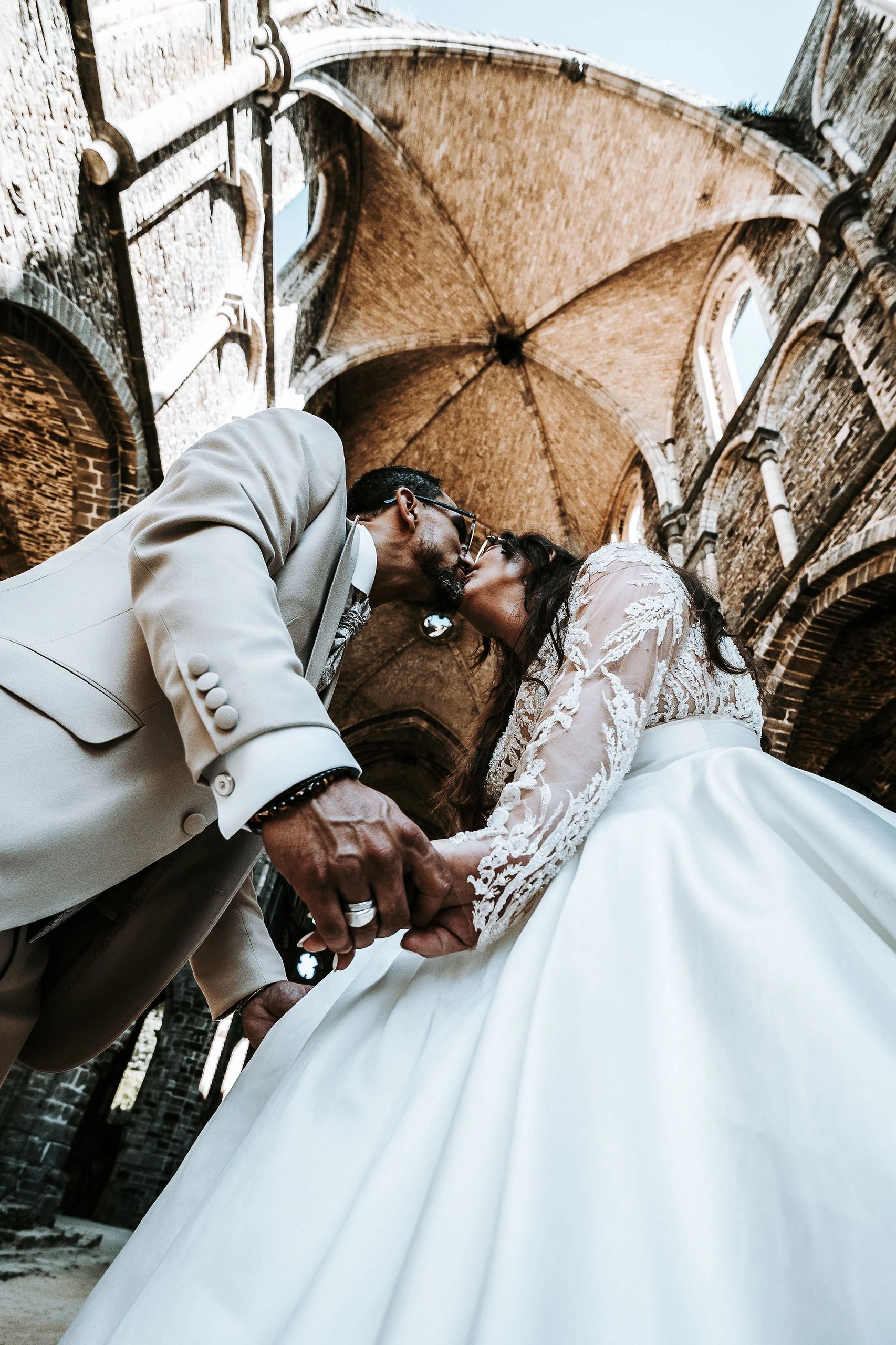 couple de mariés à Villers-la-Ville