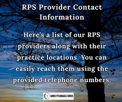 New Practice locations for RPS Providers.