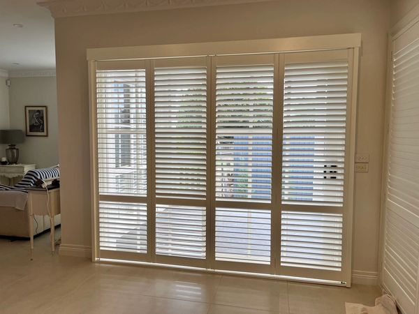 Sliding door plantation shutters are made of wood or pvc material.