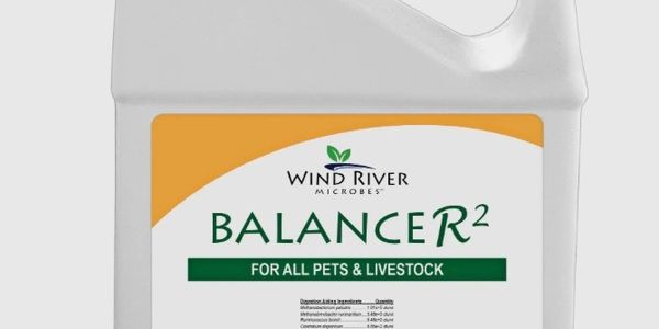 Wind River Microbes BALANCE R2 supplement for pets and livestock.