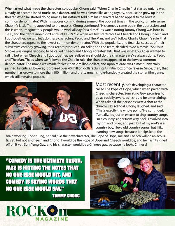 Rock On Magazine - In the Greenhouse with Tommy Chong Page 3