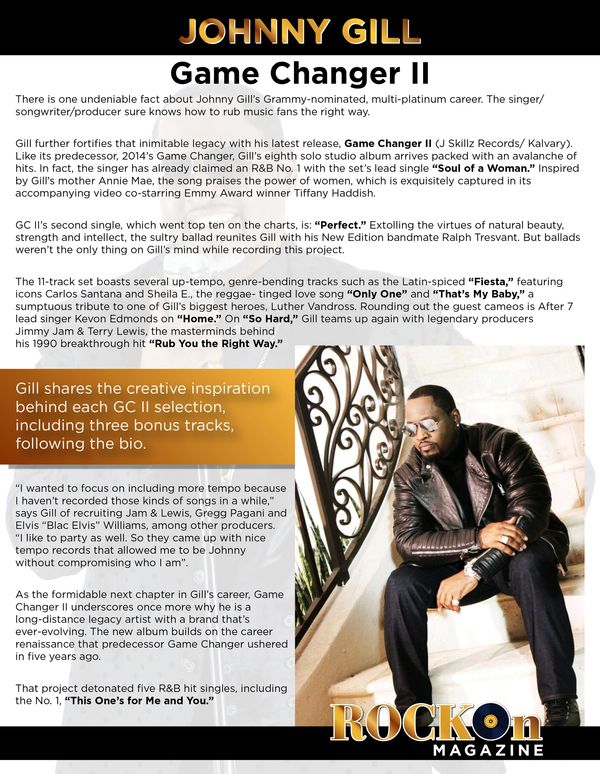 Rock On Magazine - Johnny Gill Bio 1