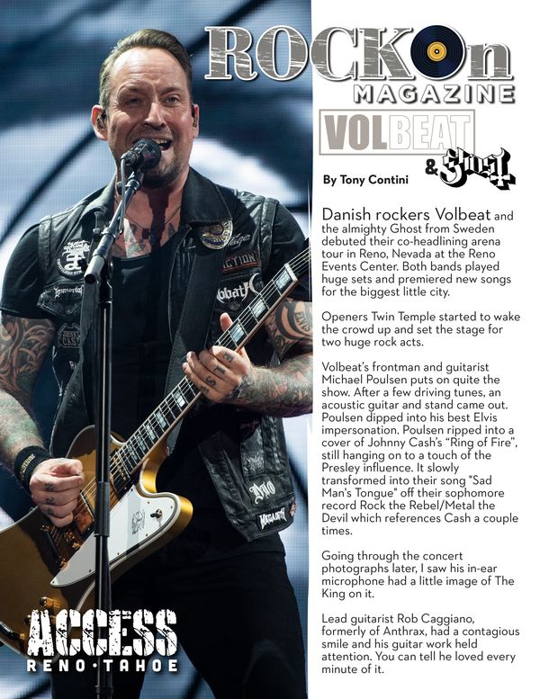 Rock On Magazine - VOLBEAT Reno 3