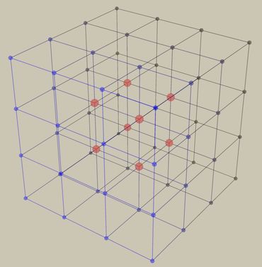 the 3D board used to play this game