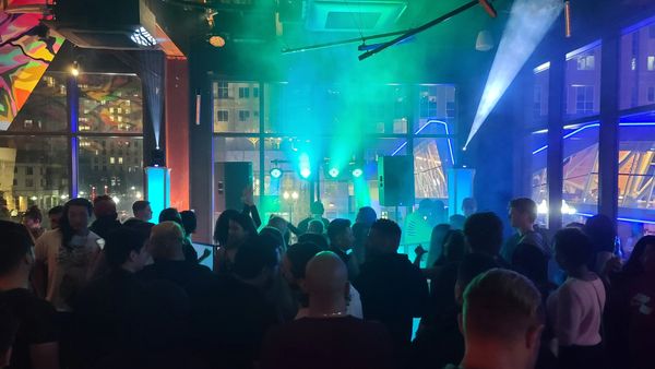 Beat Infusion's Lighting setup in full party mode for the NOCTRUNAL event at WHINO in Arlington, VA.