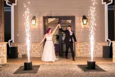 Wedding with Two Cold Sparklers.