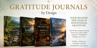 Set of four seasonal gratitude journals for intentional reflection.