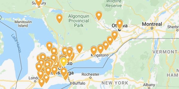 Map with locations of restaurants that are using our cheese throughout their menus.