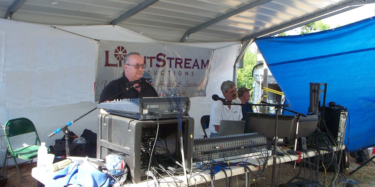 Mel Minitor of LightStream Productions doing a live TV feed of an event