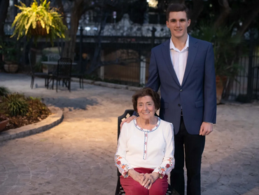Owner of San Antonio Home Care, Will Anthony, with his grandmother, Chrissy Anthony in San Antonio