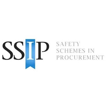 Logo for Safety Schemes in Procurement (SSIP) with emphasis on the letter I.