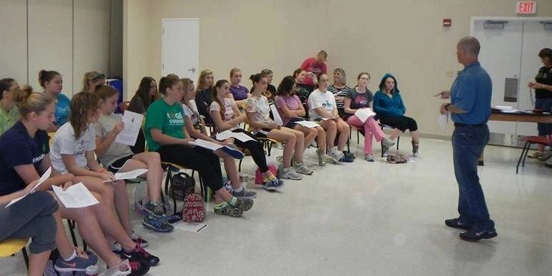 Group of students attending a lecture or class.
