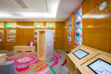 Julia Gorman contemporary art MCA Sydney the forties floral adhesive film light shades windows