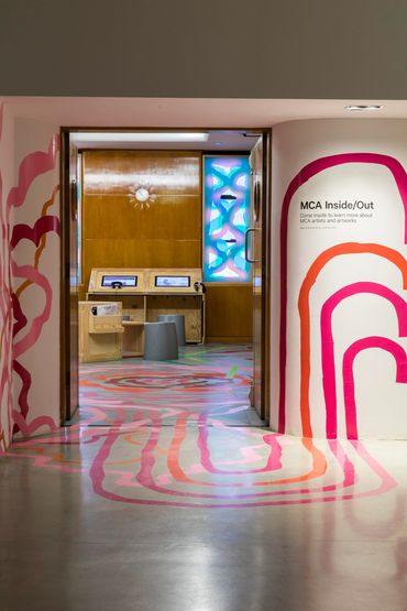 Julia Gorman contemporary art MCA Sydney the forties floral adhesive film light shades windows