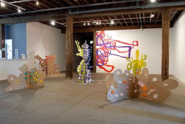 Julia Gorman contemporary art sculpture aluminium balloons walldrawing colour Artspace Sydney