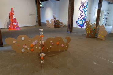 Julia Gorman contemporary art sculpture balloons aluminium wall drawing colour Artspace Sydney