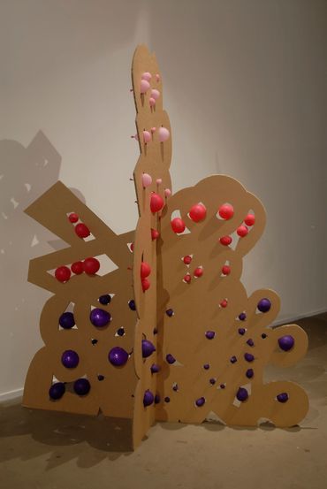 Julia Gorman contemporary art sculpture cardboard balloons colour Artspace Sydney