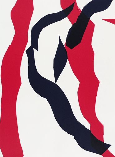 Julia Gorman contemporary art screen print abstract navy blue pink work on paper Negative Press