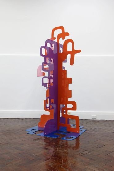 Julia Gorman contemporary art sculpture wall drawing aluminium Uplands Gallery abstract