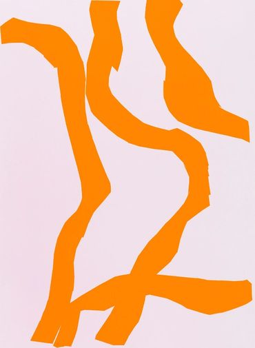 Julia Gorman contemporary art screen print abstract abstraction white green pink Negative Press